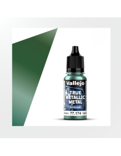 Pintura Vallejo Verde Sombrío para aerógrafo en frasco cuentagotas.