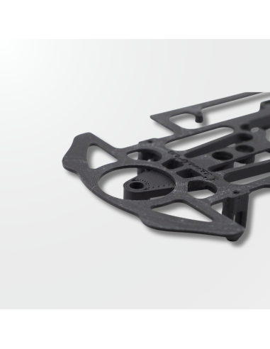 Detalle de la estructura en resina 3D del chasis para Callaway GT3.
