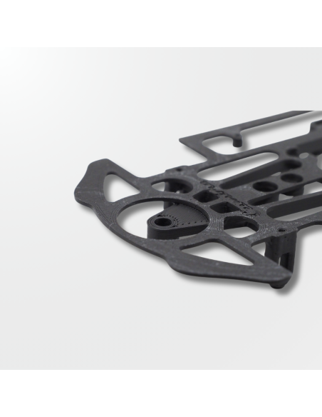 Detalle de la estructura en resina 3D del chasis para Callaway GT3.