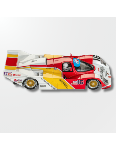 vista lateral Porsche 962 IMSA n.16 - 3rd Laguna Seca 1986