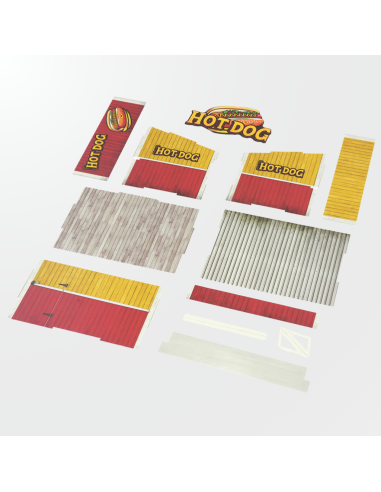 Accesorio decorativo stand Hotdog para maquetas y dioramas de competición Scaleauto.