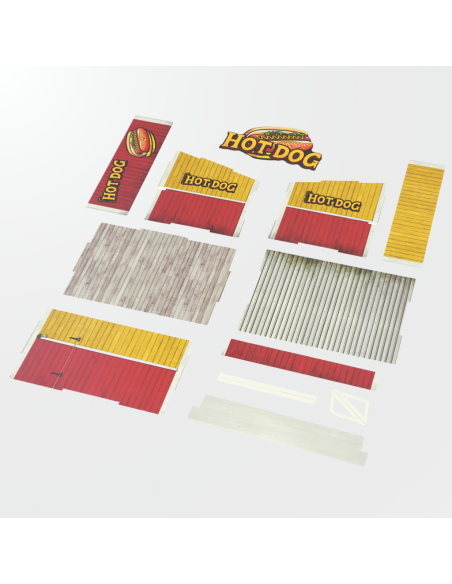 Accesorio decorativo stand Hotdog para maquetas y dioramas de competición Scaleauto.