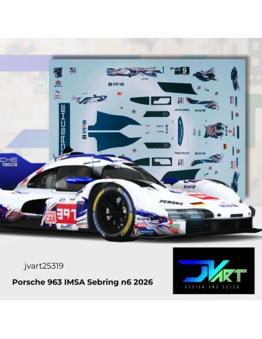 Calcas Porsche 963 IMSA Sebring 2026 #6 | jvart 25319