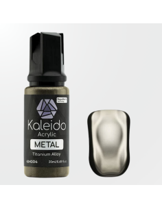 Bote de pintura KM004 Titanio de 20ml de la serie Kaleido Colorworks RapidAir.