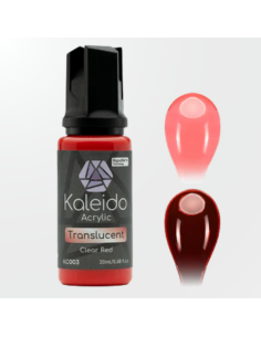 Frasco de pintura Kaleido KC003 rojo traslúcido de 20ml para modelismo profesional