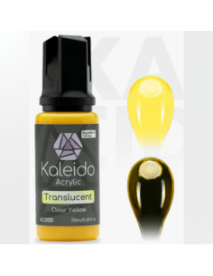 Envase de Pintura Kaleido KC004 Amarillo traslúcido para modelismo.