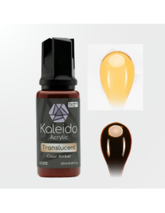 Envase de 20ml de Pintura Kaleido KC012 Ámbar traslúcido para aerógrafo.