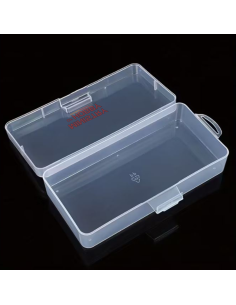 Caja de plástico transparente Ministry of Hobby para transporte de coches de slot