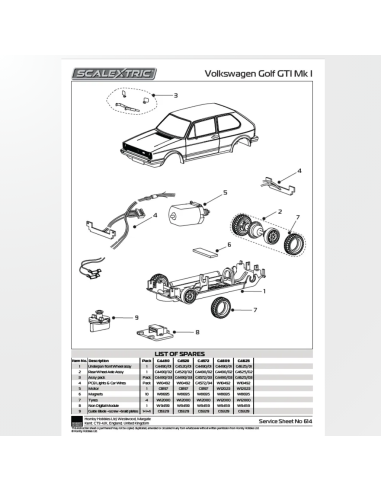 VW Golf GTi Gulf Edition 1:32 Superslot C4609