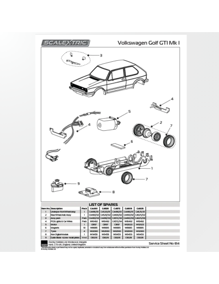 VW Golf GTi Gulf Edition 1:32 Superslot C4609