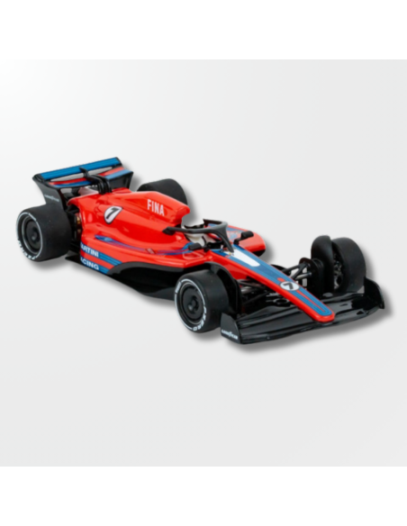 vista del Formula 22/26 Martini Racing en color rojo con dorsal 7.