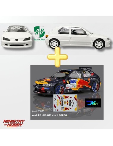 Pack Kit Peugeot 306 Maxi Avant Slot AV52899 + Calcas JVART Red Bull Loeb jvart25083