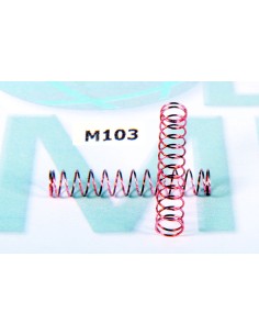  2 Muelles amortiguador std duro ROJO  40mm x Ø 4mm 